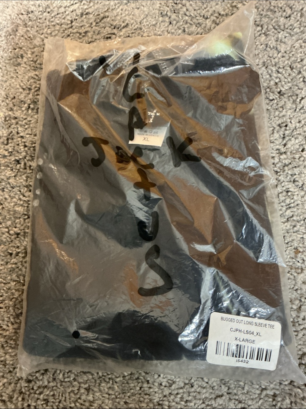 Travis Scott Black Bugged Out Long Sleeve Tee